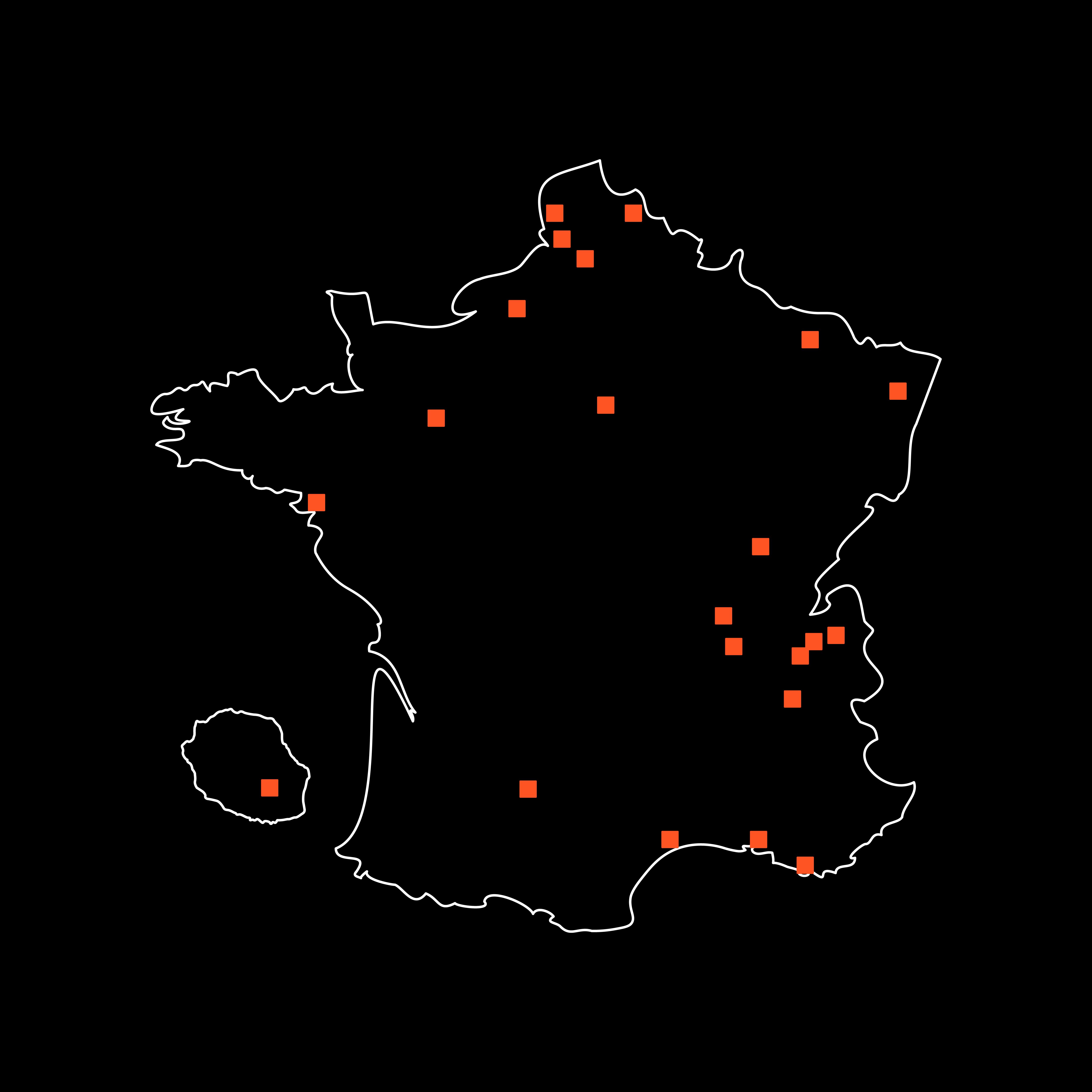 Carte de toutes les agences d'architecture d'intérieur en France Architéa