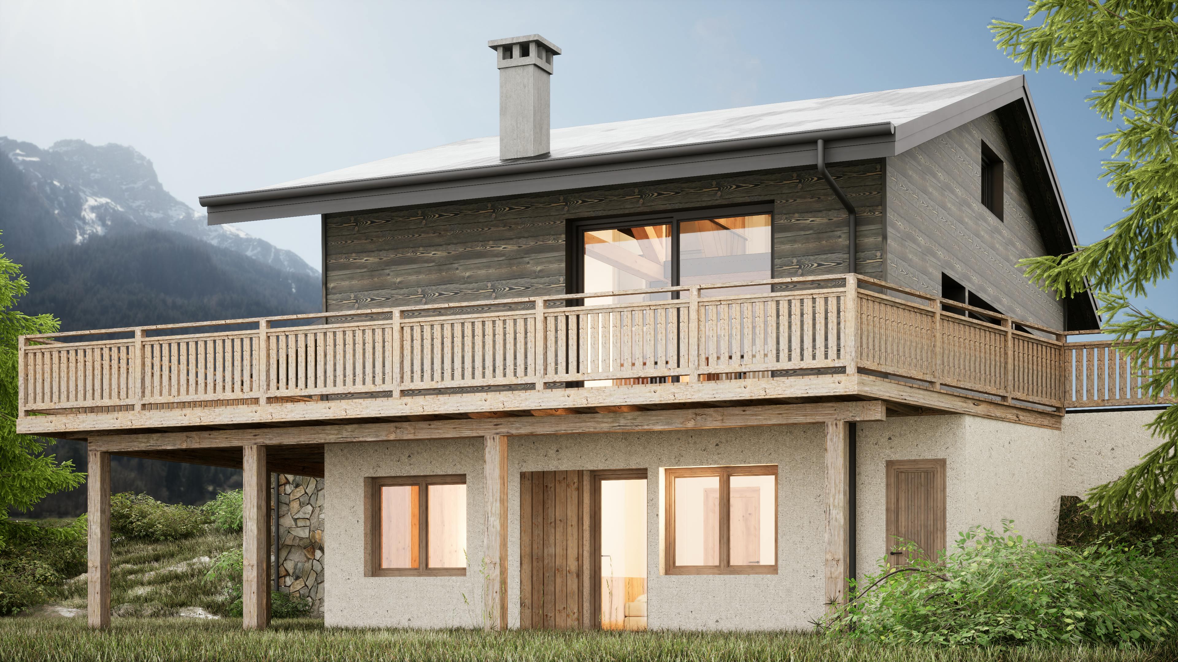 Rénovation complète d'un chalet à l'Alpe d'Huez par Architéa Grenoble Est en été